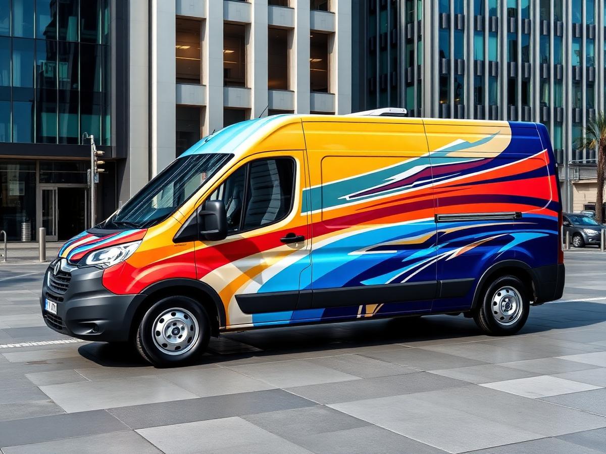 Fleet vehicle with a full colour wrap